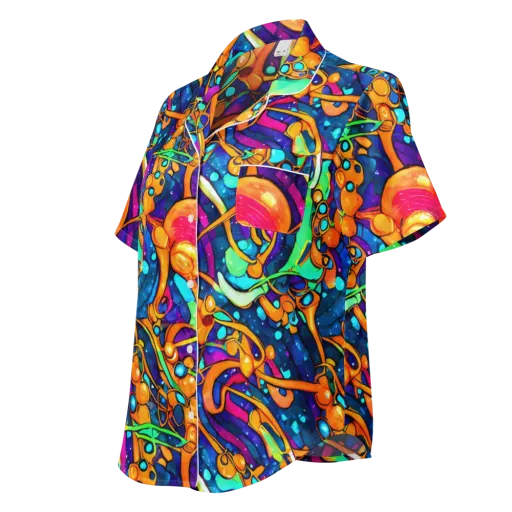 Iridescent Nebula on a Women's Short Sleeve Pajama Top