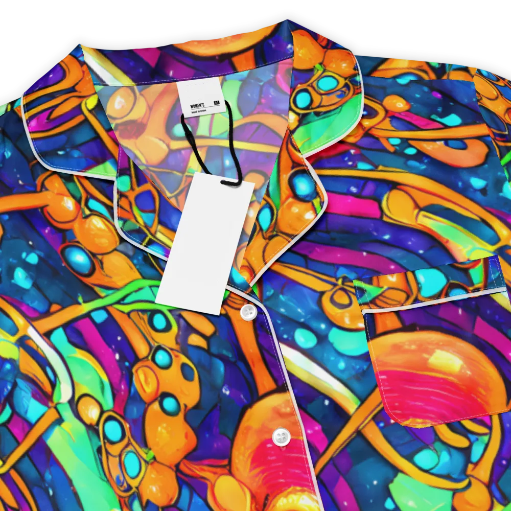 Iridescent Nebula on Women's Short Sleeve Pajama Top — Product details