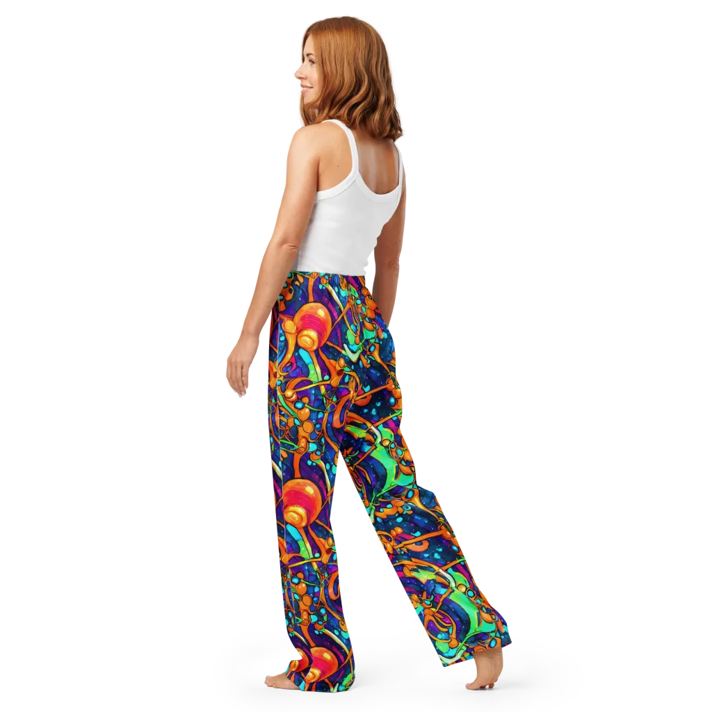Iridescent Nebula on Women's Pajama Pants — Back