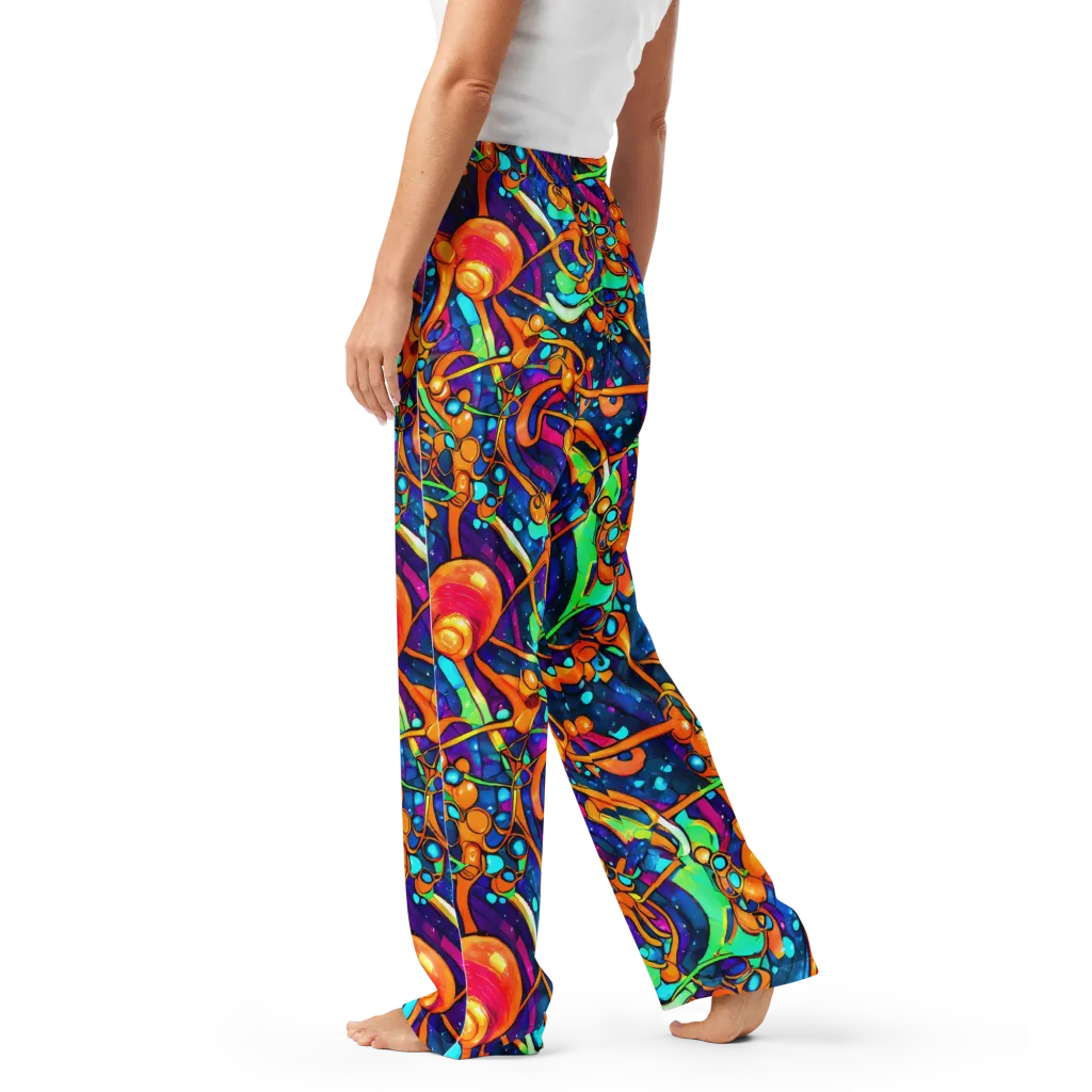 Iridescent Nebula on Women's Pajama Pants — Left