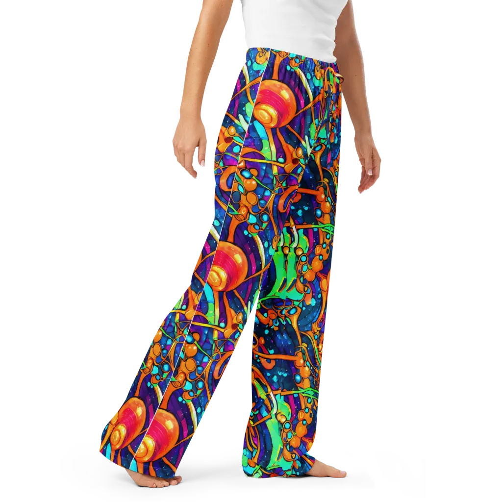 Iridescent Nebula on Women's Pajama Pants — Right Front