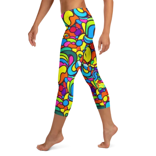 Chromadoodle Junction on a Capri Leggings
