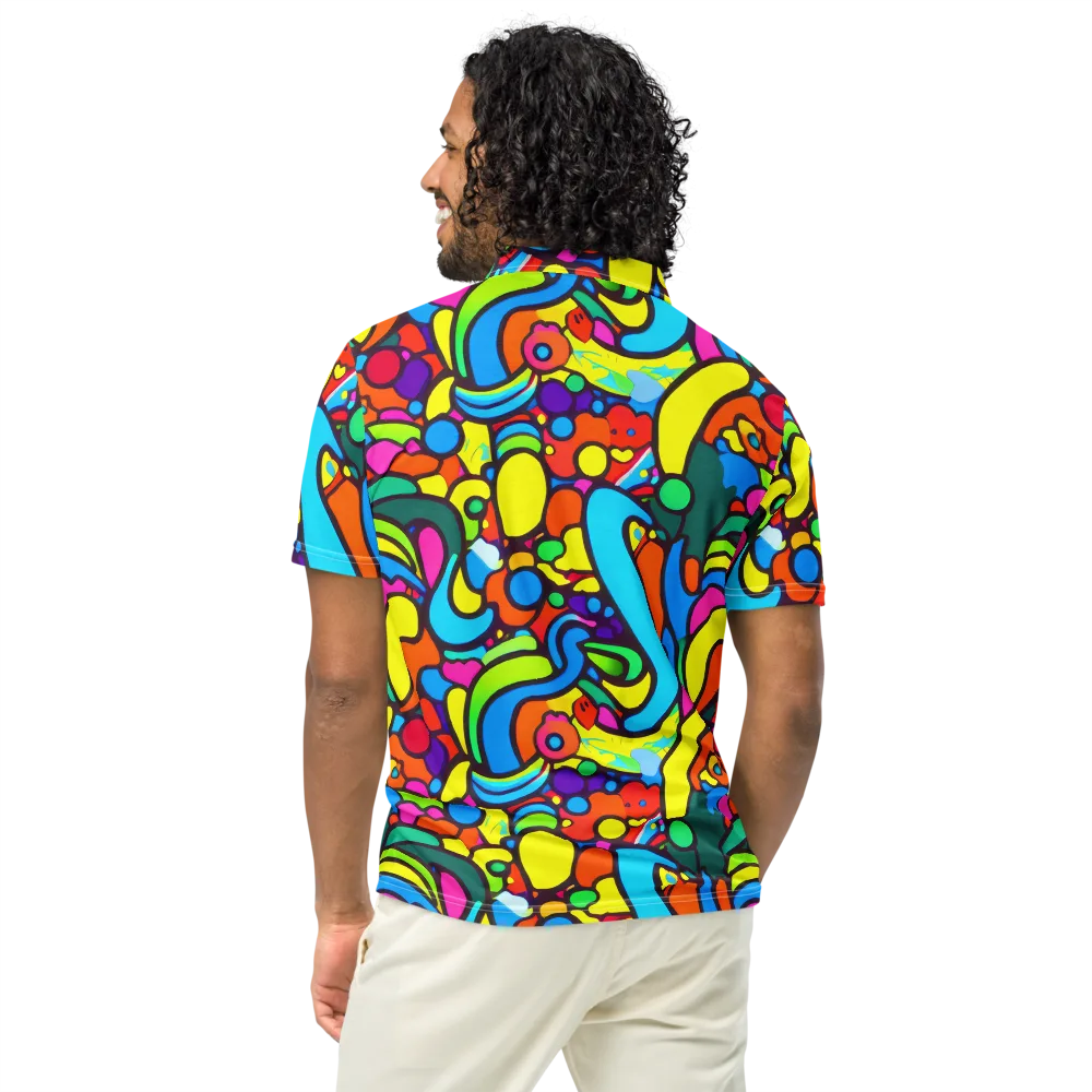 Chromadoodle Junction on Men's Slim Fit Polo Shirt — Back
