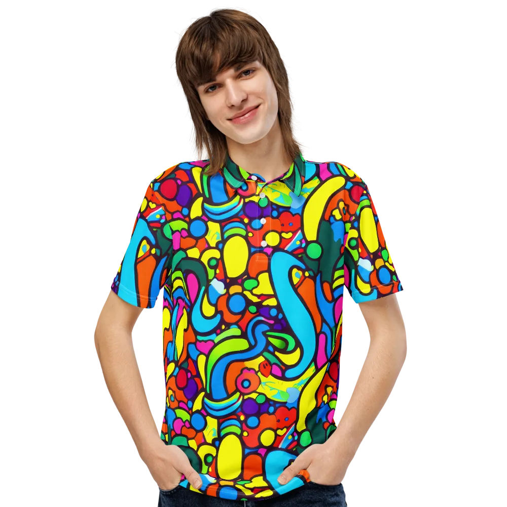 Chromadoodle Junction on Men's Slim Fit Polo Shirt — Front