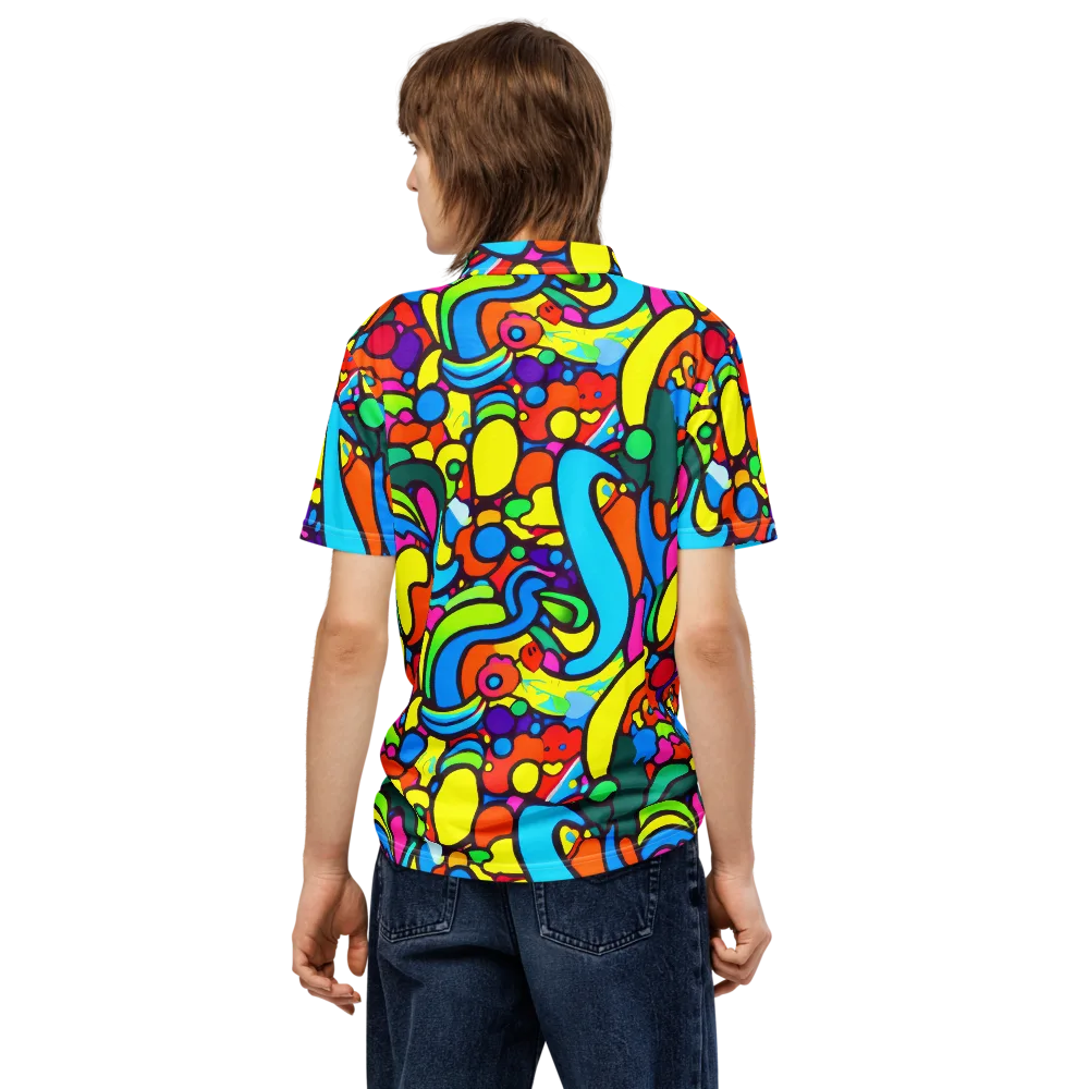 Chromadoodle Junction on Men's Slim Fit Polo Shirt — Back