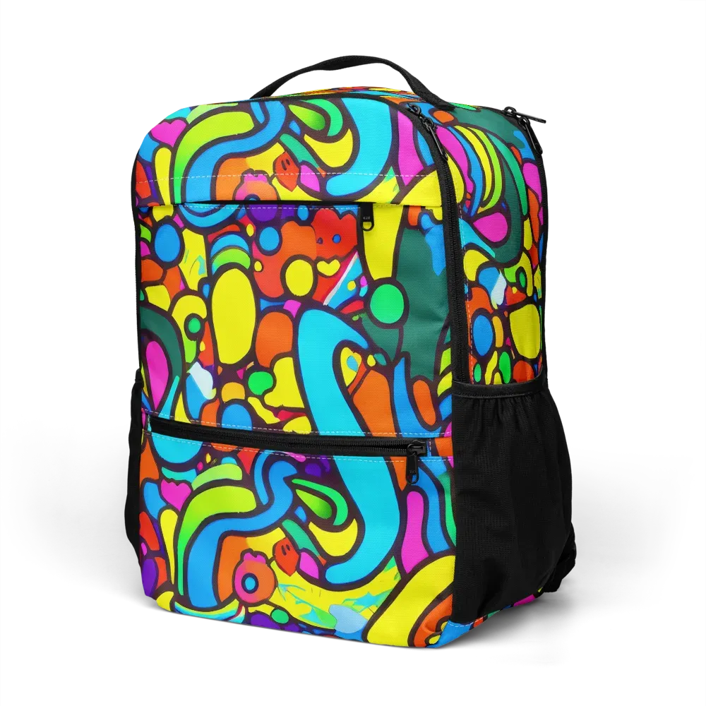 Chromadoodle Junction on Utility Backpack — Left Front