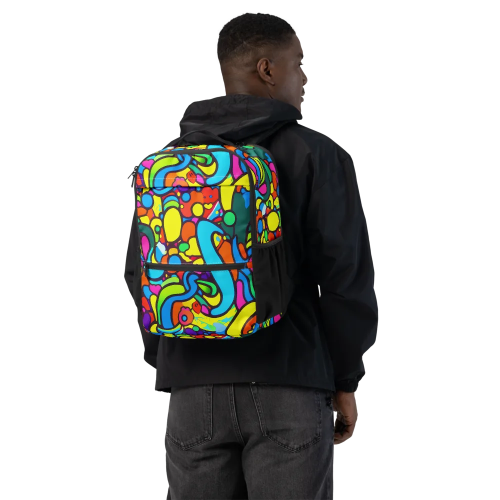 Chromadoodle Junction on Utility Backpack — Back