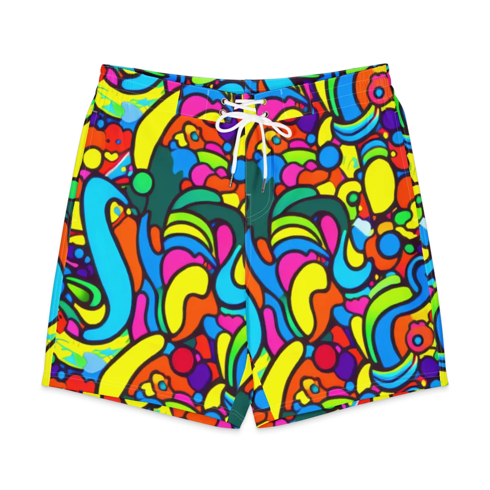 Chromadoodle Junction on Men's Board Shorts — Front