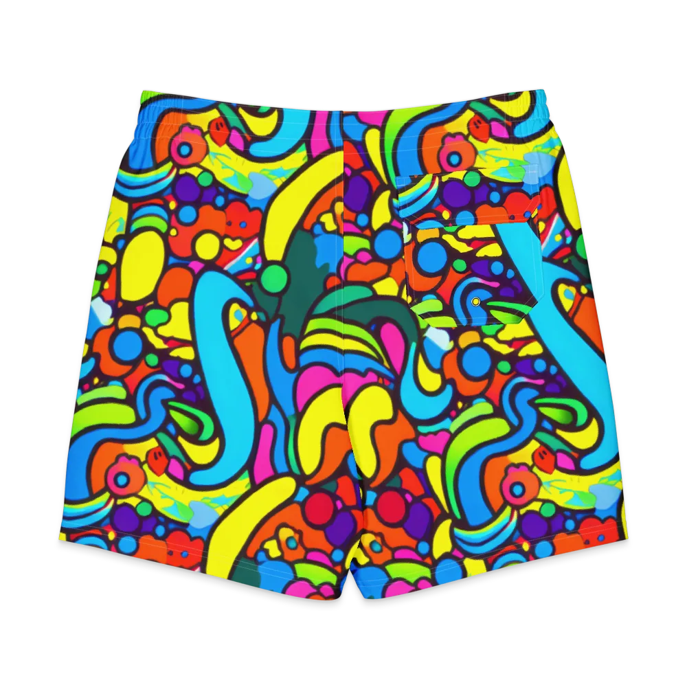 Chromadoodle Junction on Men's Board Shorts — Back