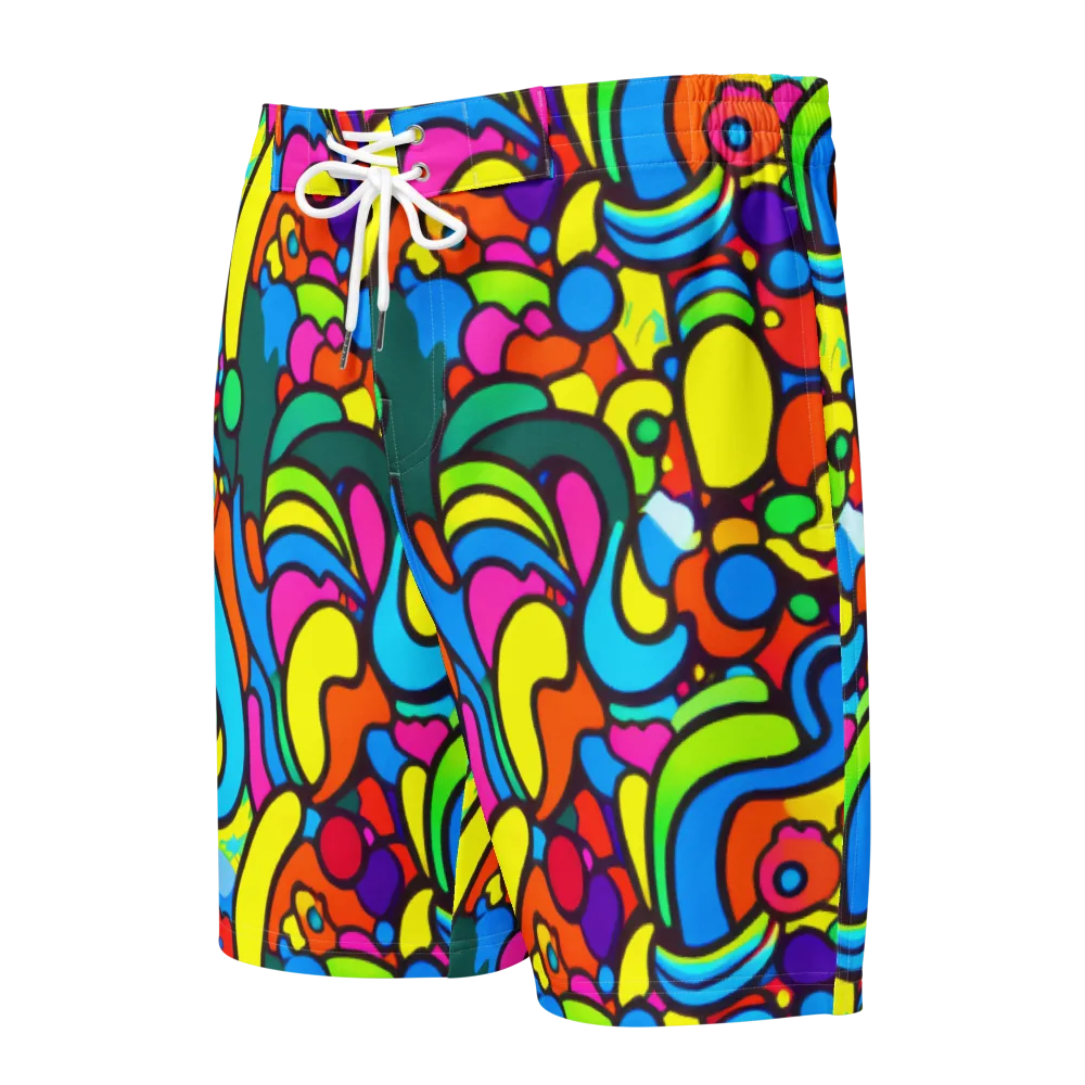 Chromadoodle Junction on Men's Board Shorts — Front
