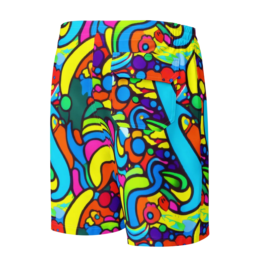 Chromadoodle Junction on Men's Board Shorts — Back