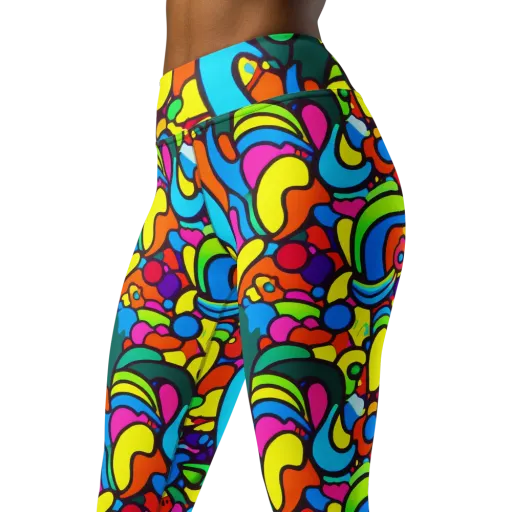 Chromadoodle Junction on a Yoga Leggings