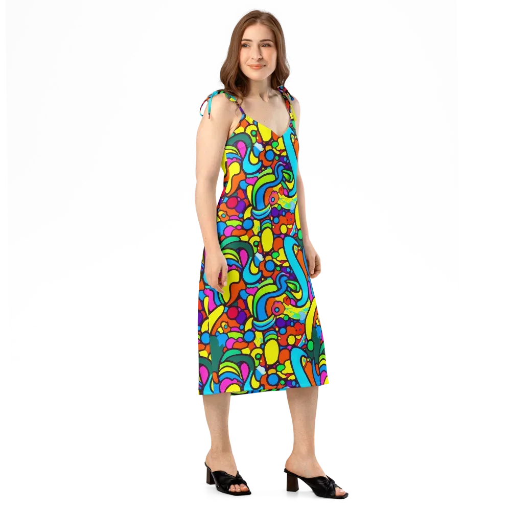 Chromadoodle Junction on Slip Dress — Right Front