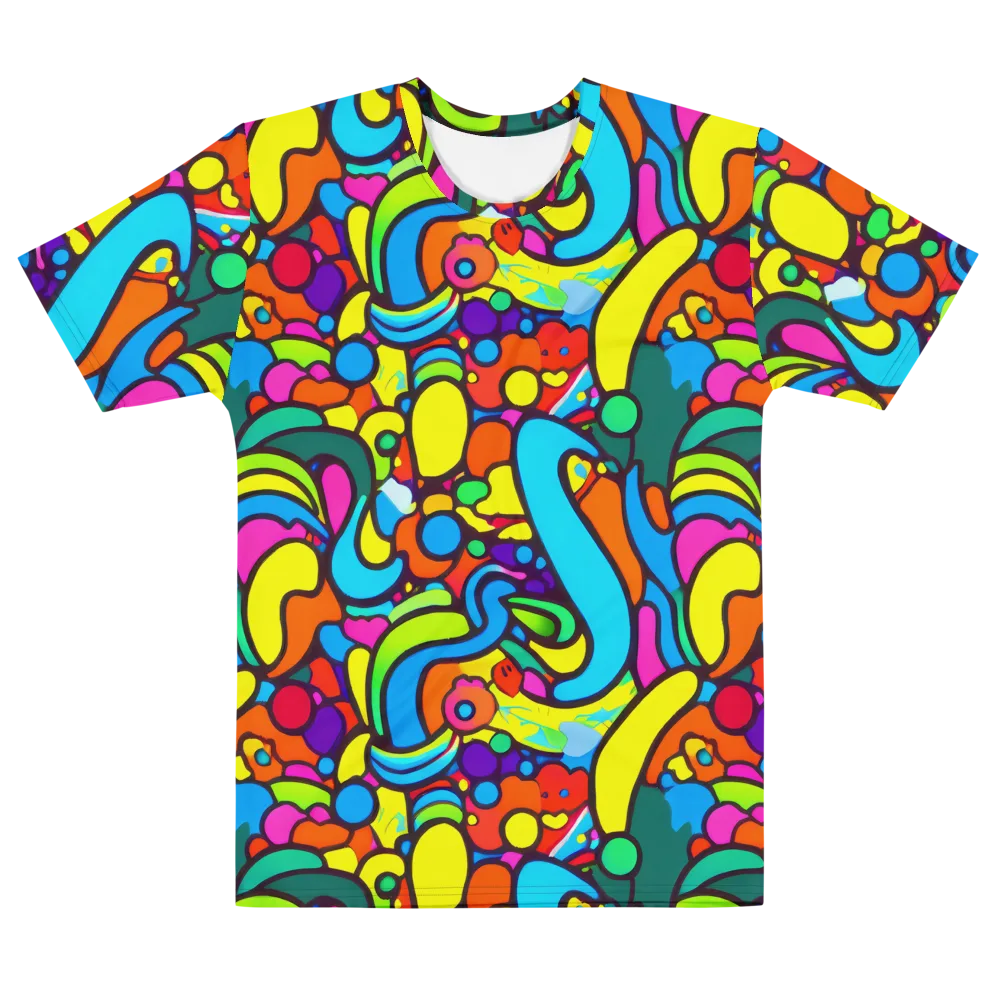 Chromadoodle Junction on Men's Cotton Crew Neck T-Shirt — Front