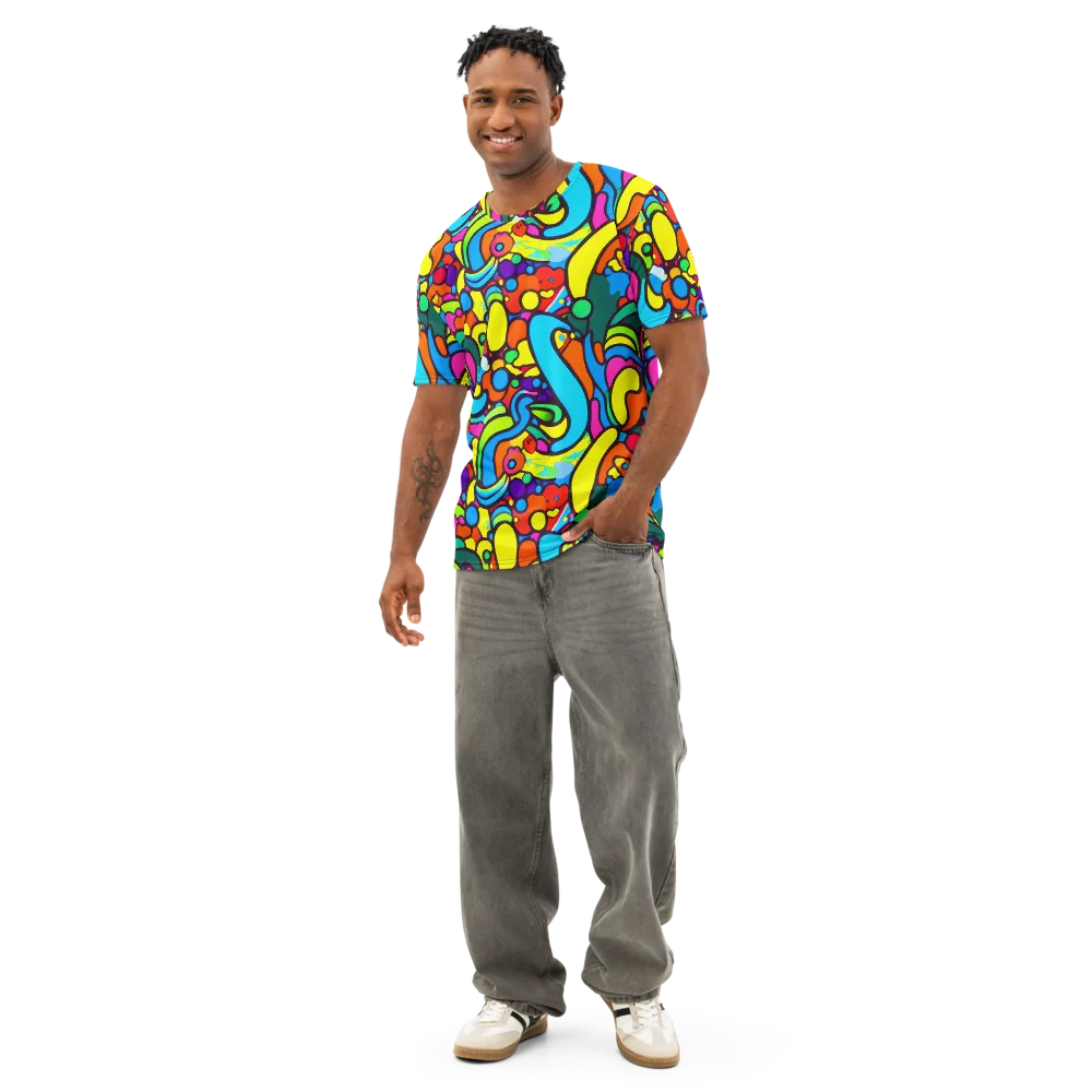 Chromadoodle Junction on Men's Cotton Crew Neck T-Shirt — Front