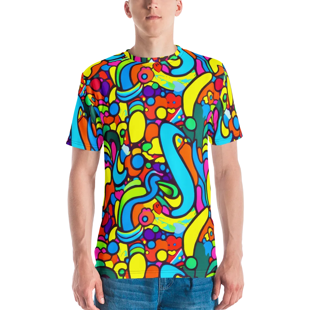 Chromadoodle Junction on Men's Crew Neck T-Shirt — Front