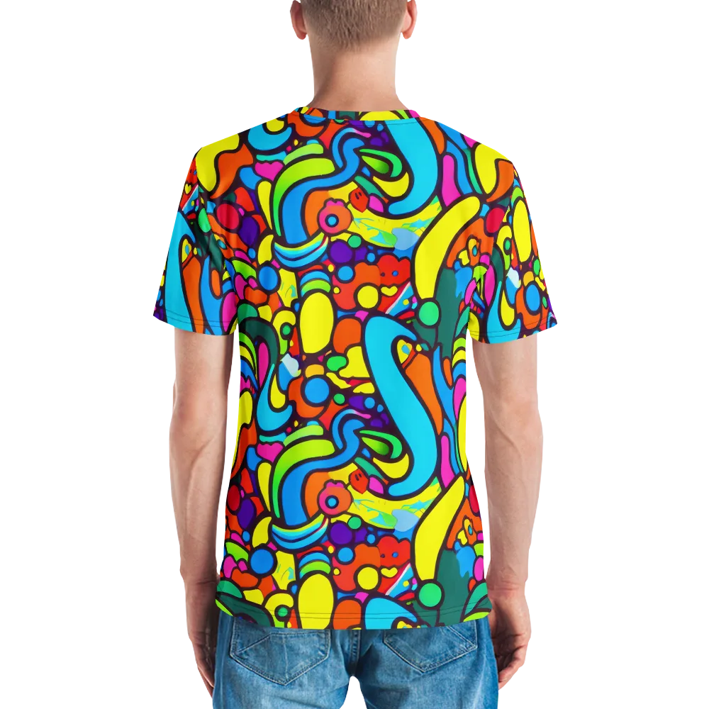 Chromadoodle Junction on Men's Crew Neck T-Shirt — Back