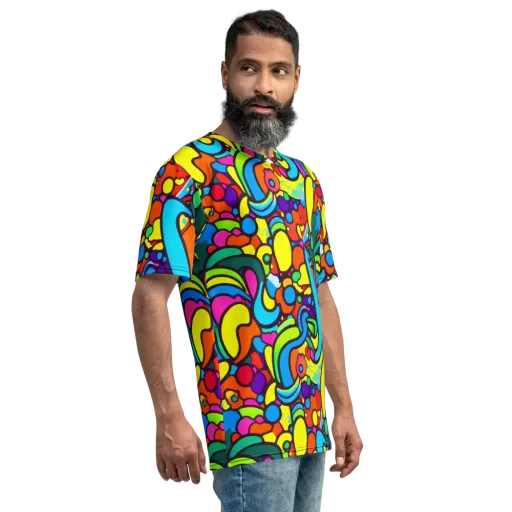 Chromadoodle Junction on a Men's Crew Neck T-Shirt