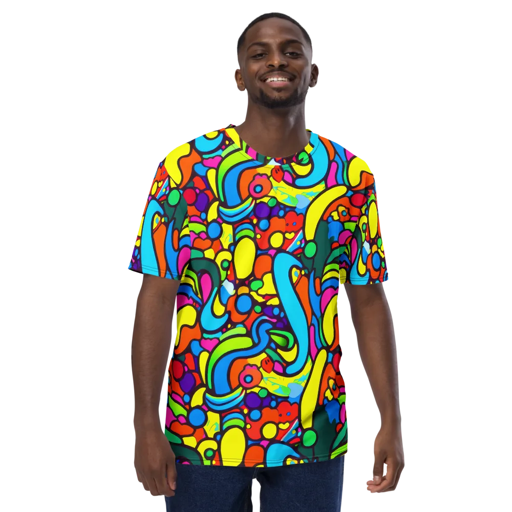 Chromadoodle Junction on Men's Crew Neck T-Shirt — Front