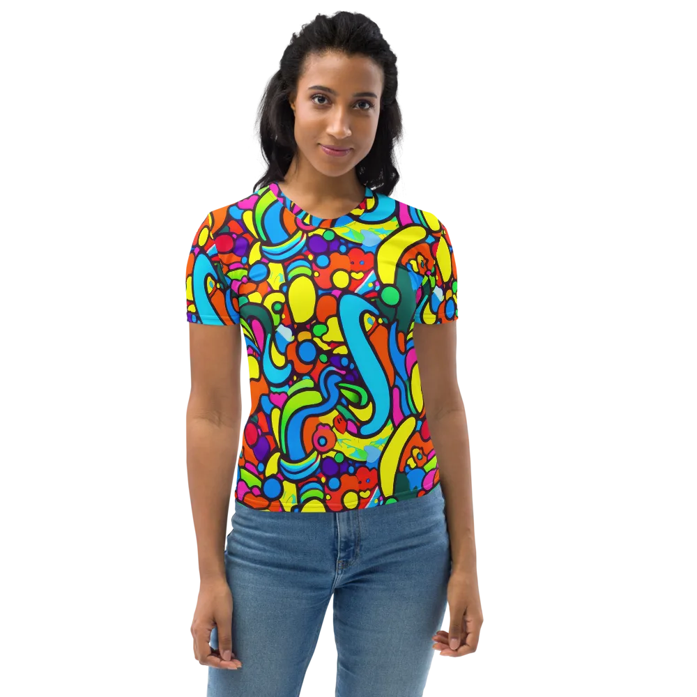Chromadoodle Junction on Women's Crew Neck T-Shirt — Front