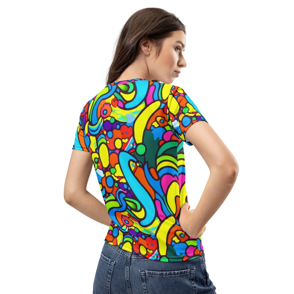 Chromadoodle Junction on Women's Crew Neck T-Shirt — Back