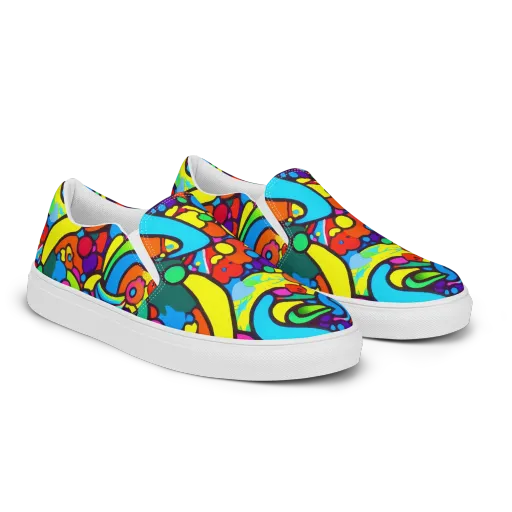 Chromadoodle Junction on a Men's Slip-On Canvas Shoes