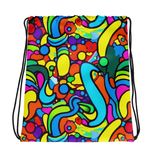 Chromadoodle Junction on a Drawstring Bag