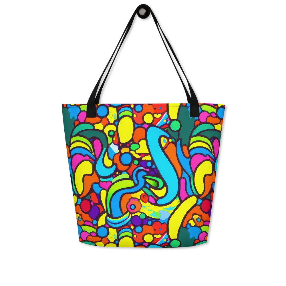 Chromadoodle Junction on Large Tote Bag W/ Pocket — Front