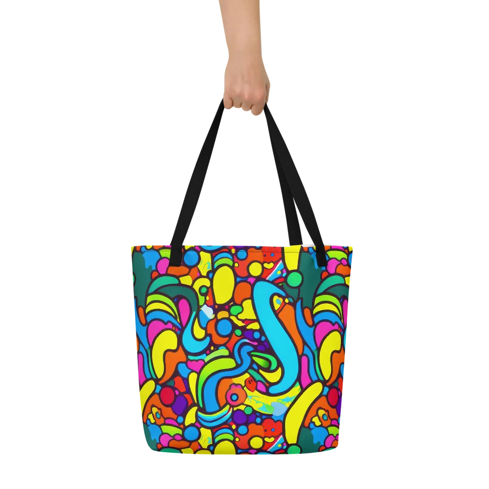Chromadoodle Junction on Large Tote Bag W/ Pocket — Front