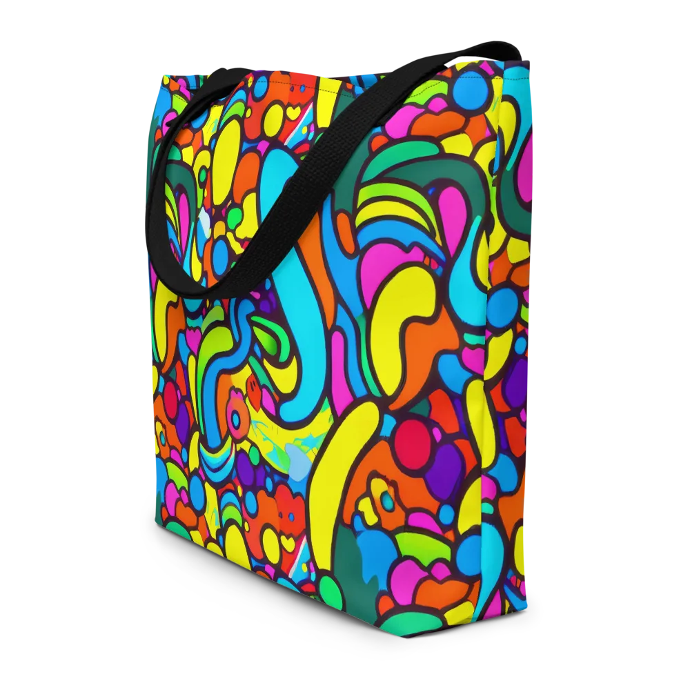 Chromadoodle Junction on Large Tote Bag W/ Pocket — Front