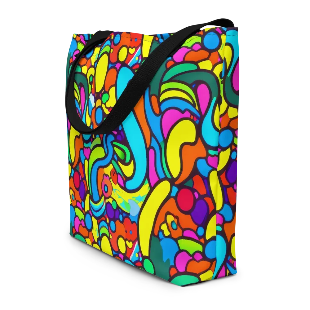 Chromadoodle Junction on Large Tote Bag W/ Pocket — Front