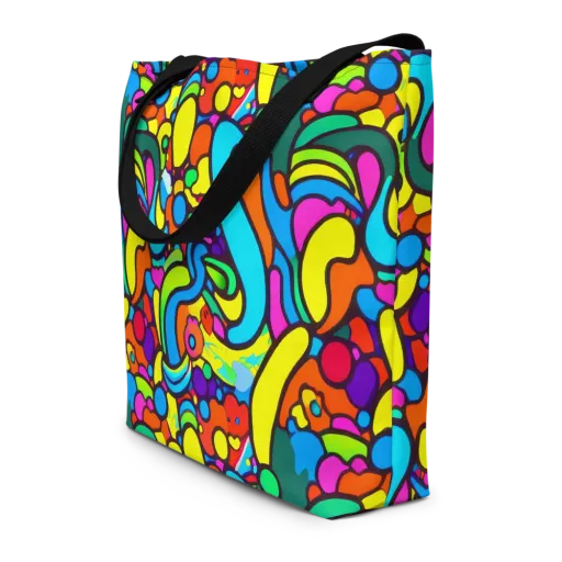 Chromadoodle Junction on a Large Tote Bag W/ Pocket