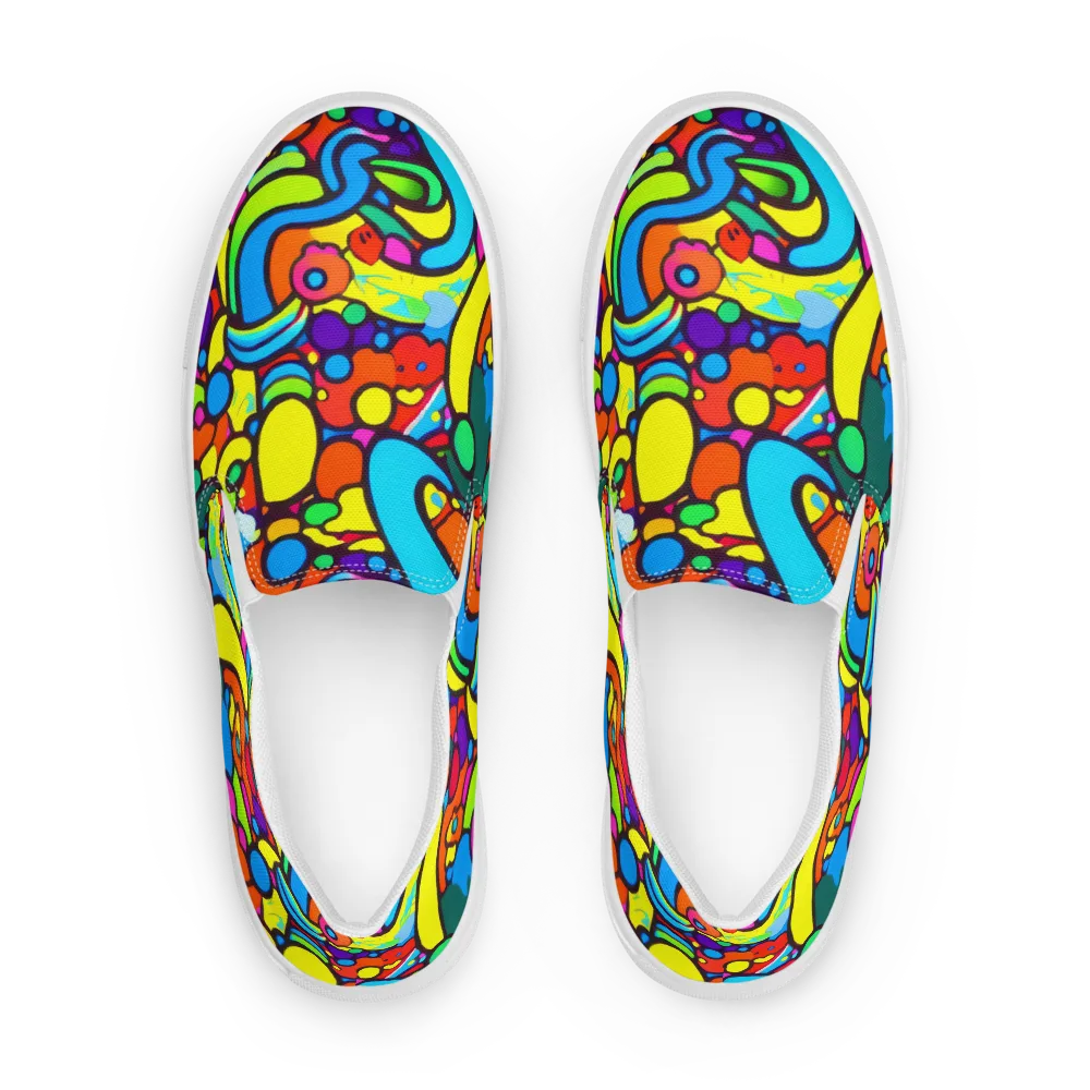 Chromadoodle Junction on Women's Slip-On Canvas Shoes — Front