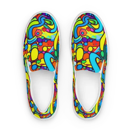 Chromadoodle Junction on a Women's Slip-On Canvas Shoes
