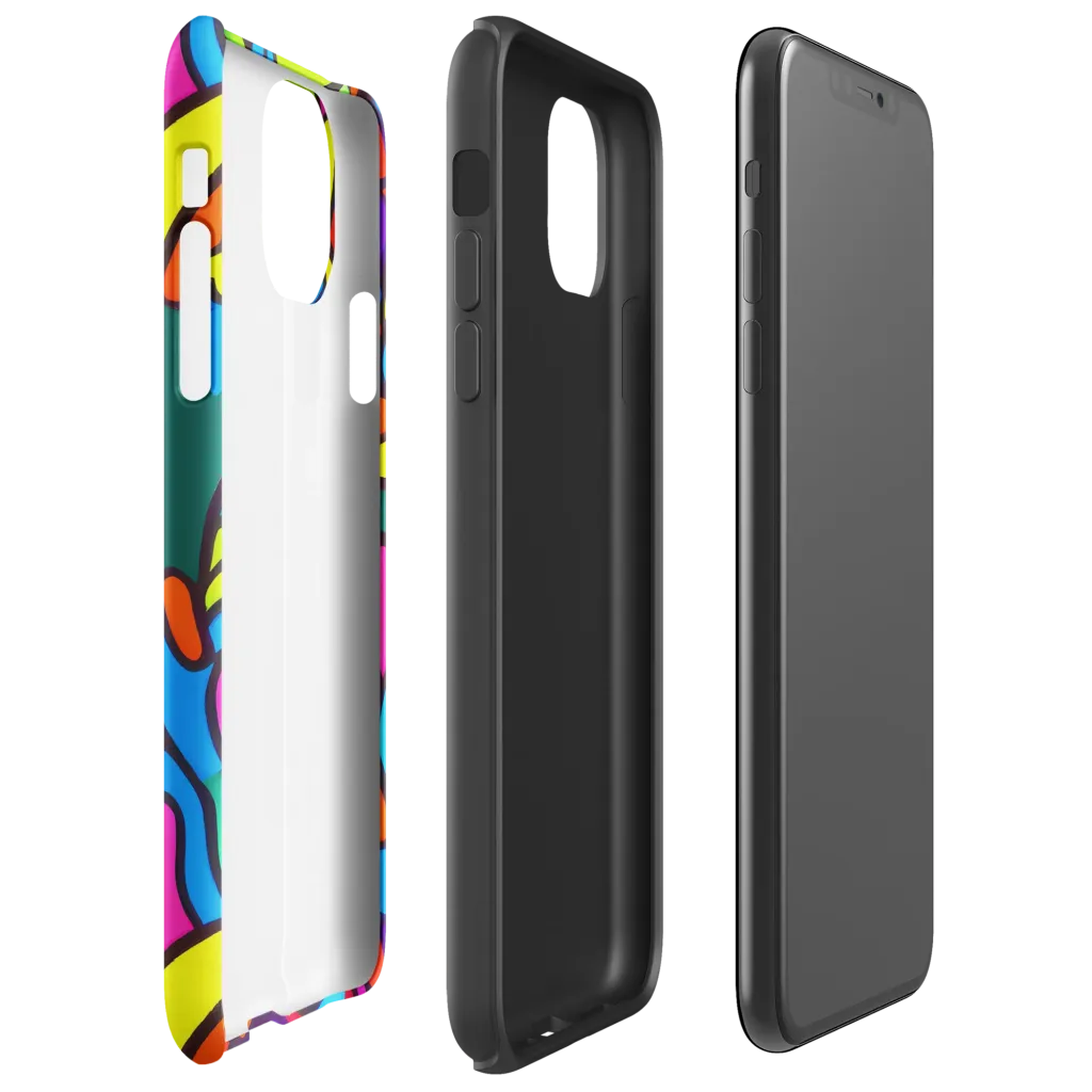 Chromadoodle Junction on Tough Case for iPhone® — Right