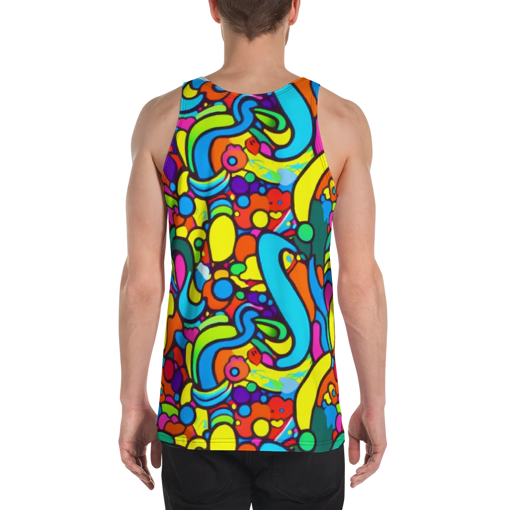 Chromadoodle Junction on Men's Tank Top — Back