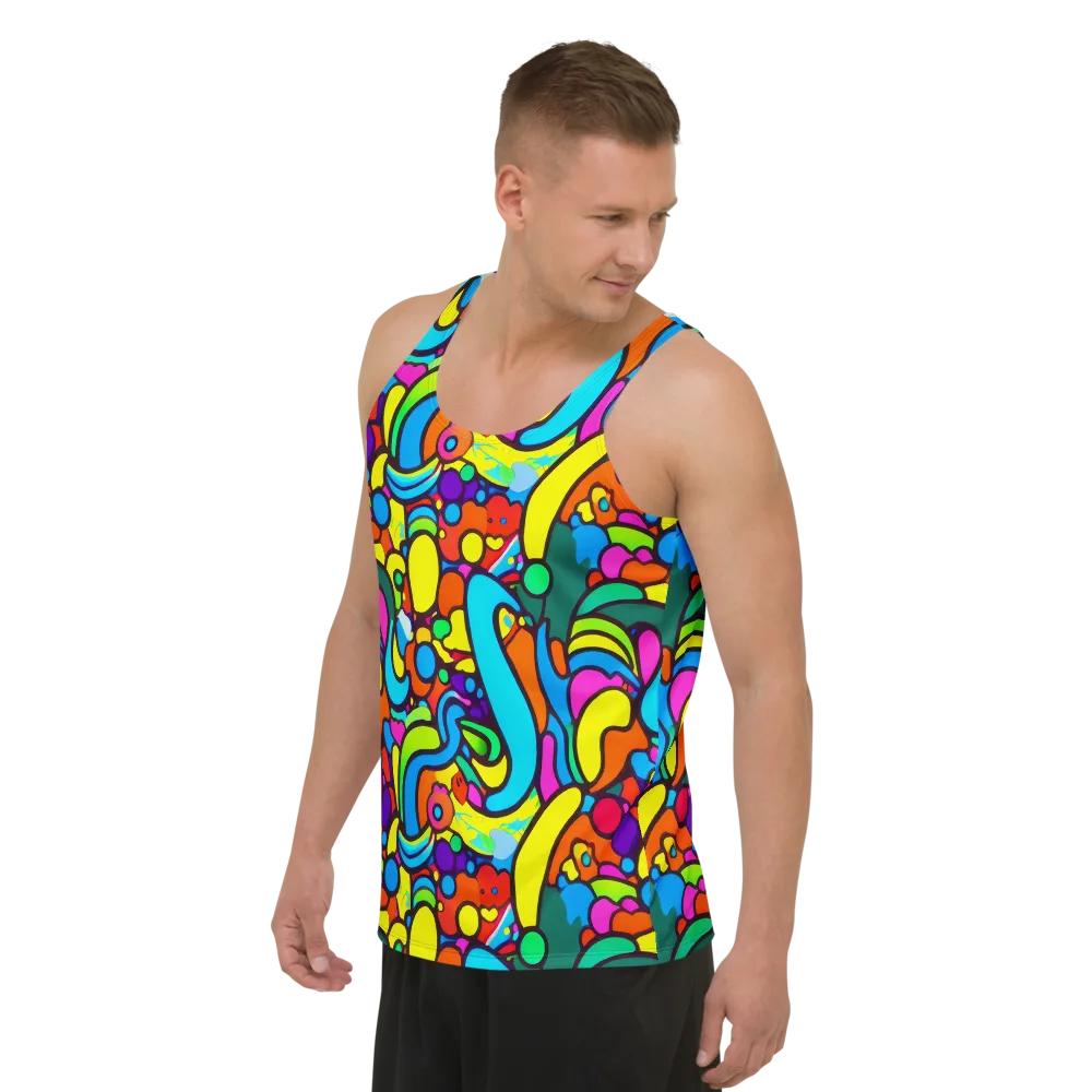 Chromadoodle Junction on Men's Tank Top — Left Front