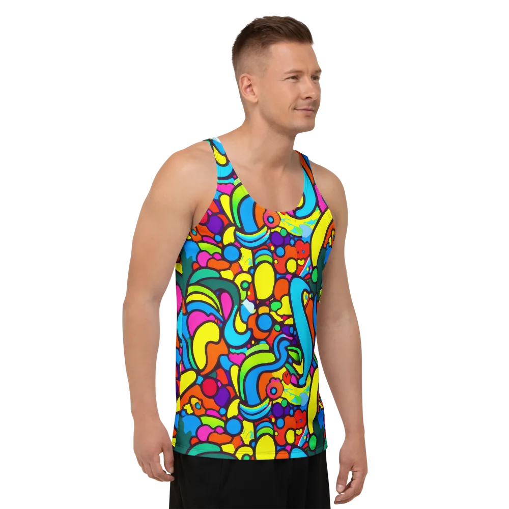 Chromadoodle Junction on Men's Tank Top — Right Front