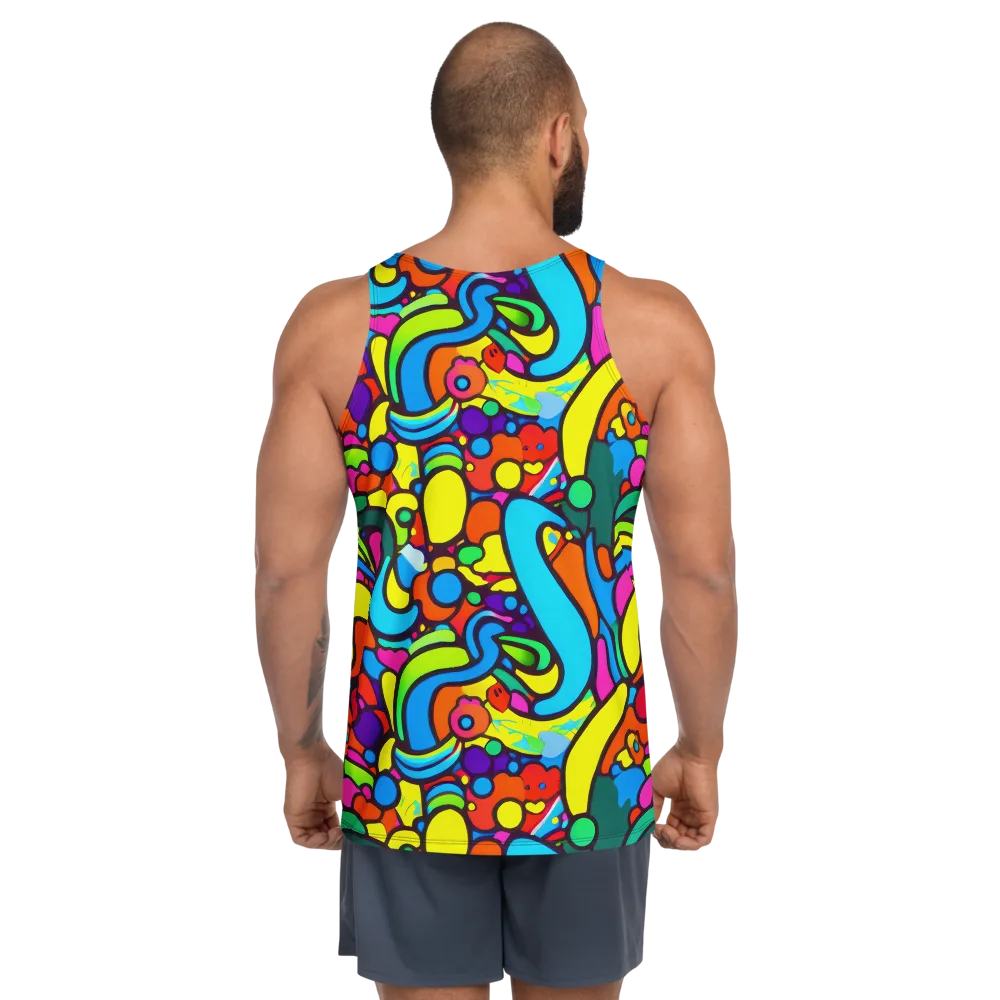Chromadoodle Junction on Men's Tank Top — Back