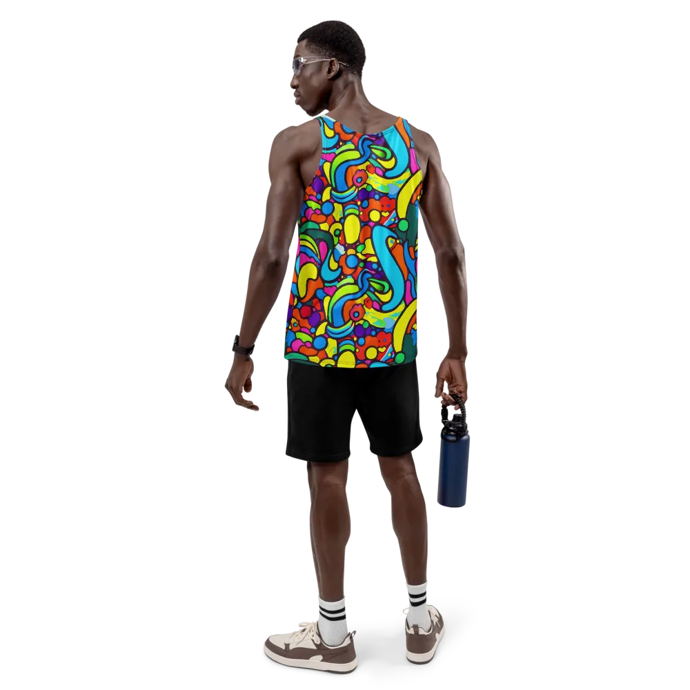 Chromadoodle Junction on Men's Tank Top — Back