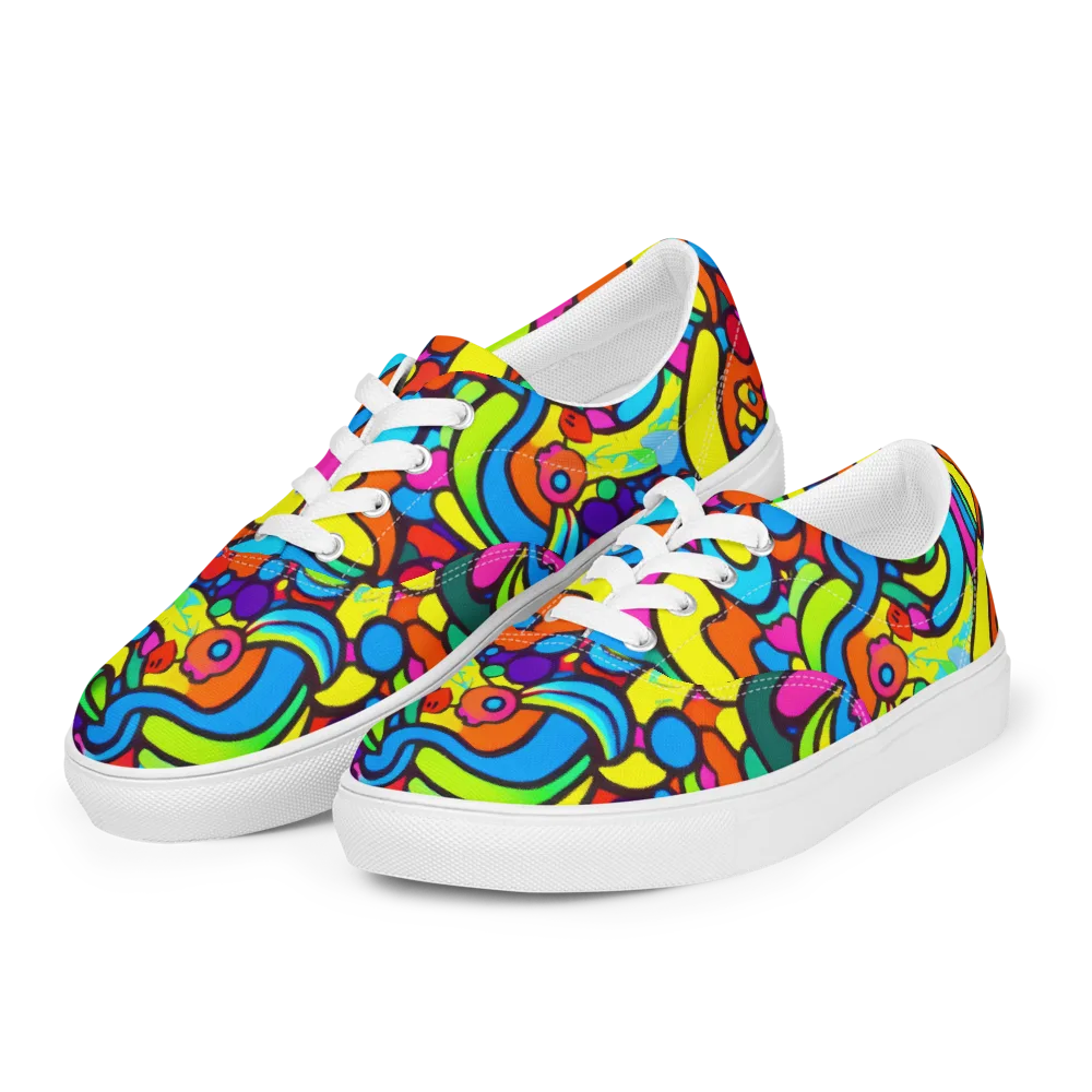 Chromadoodle Junction on Men's Lace-Up Canvas Shoes — Left Front