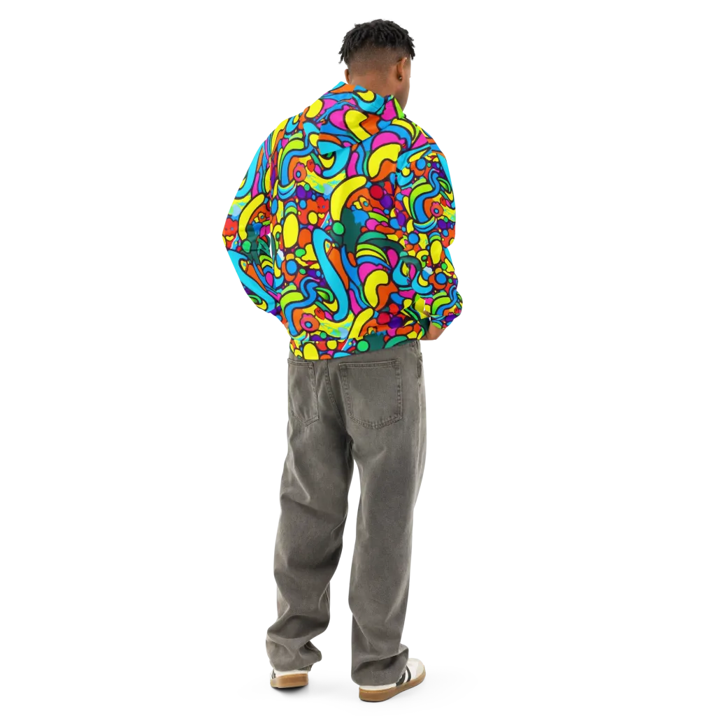 Chromadoodle Junction on Cotton Hoodie — Back