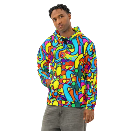 Chromadoodle Junction on a Cotton Hoodie