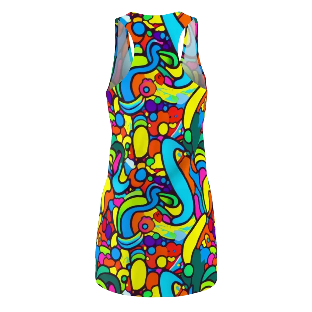 Chromadoodle Junction on Racerback Dress — Back