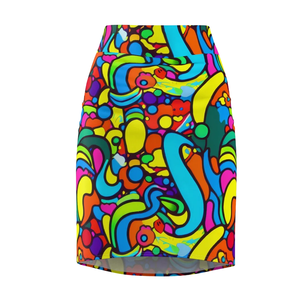Chromadoodle Junction on Pencil Skirt — Front
