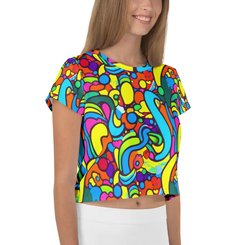 Chromadoodle Junction on Crop Tee — Right