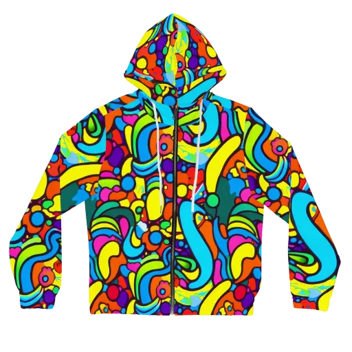 Chromadoodle Junction on a Women's Full-Zip Hoodie