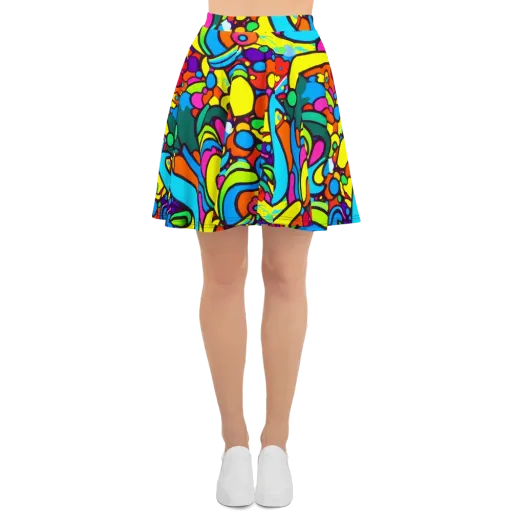 Chromadoodle Junction on a Skater Skirt