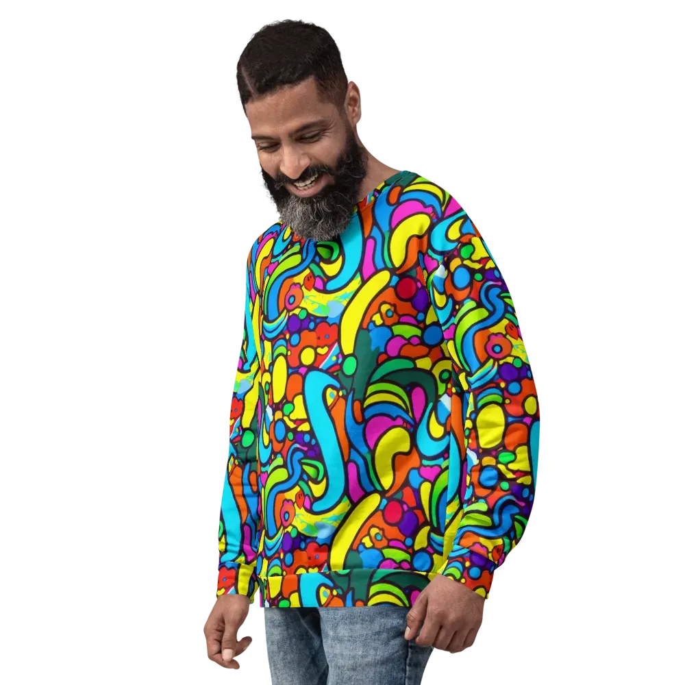 Chromadoodle Junction on Sweatshirt — Left Front