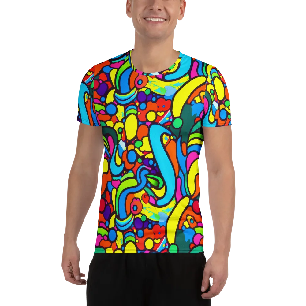 Chromadoodle Junction on Men's Athletic T-Shirt — Front